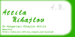 attila mihajlov business card